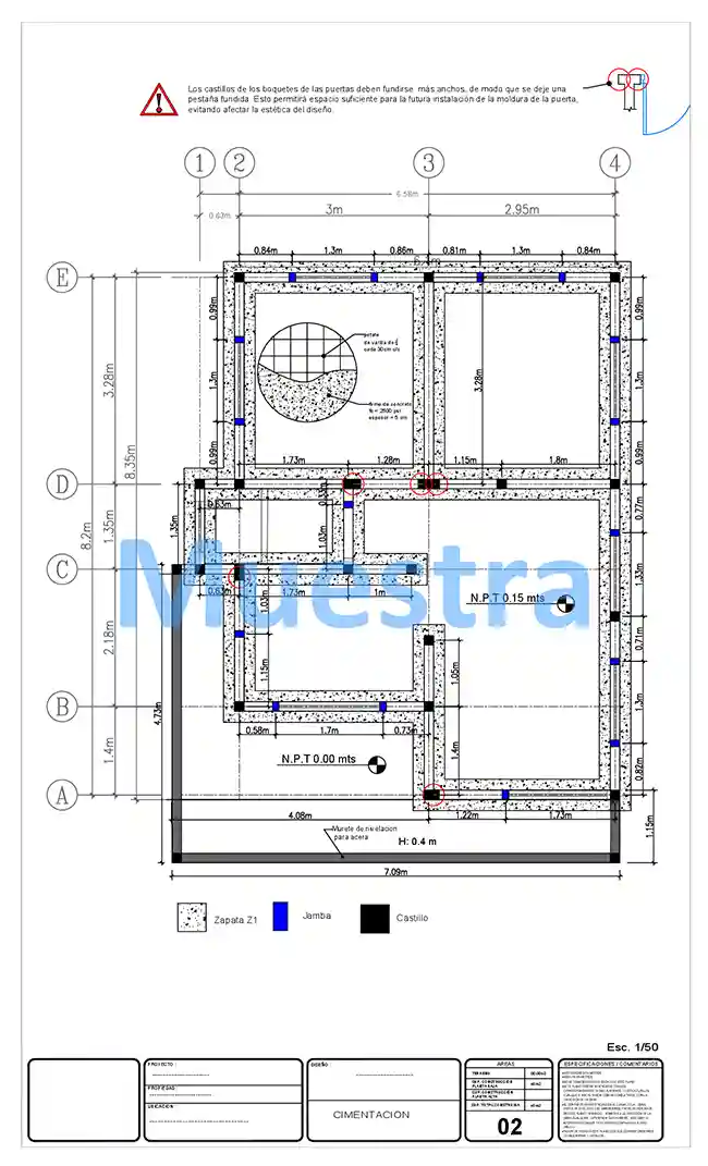 Casa económica de 48 m2